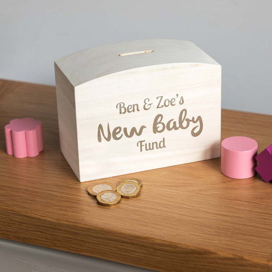 Personalised New Baby Fund Money Box