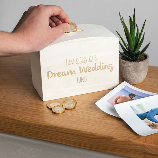 Personalised Dream Wedding Fund Money Box