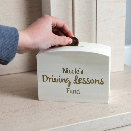 Personalised Driving Lessons Fund Money Box