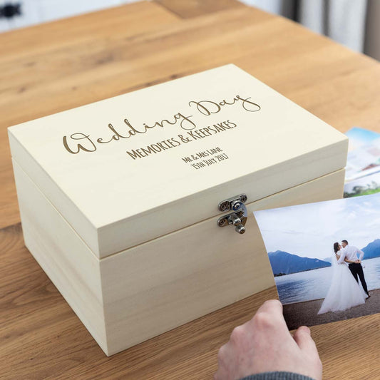 Personalised Wedding Day Keepsakes Box