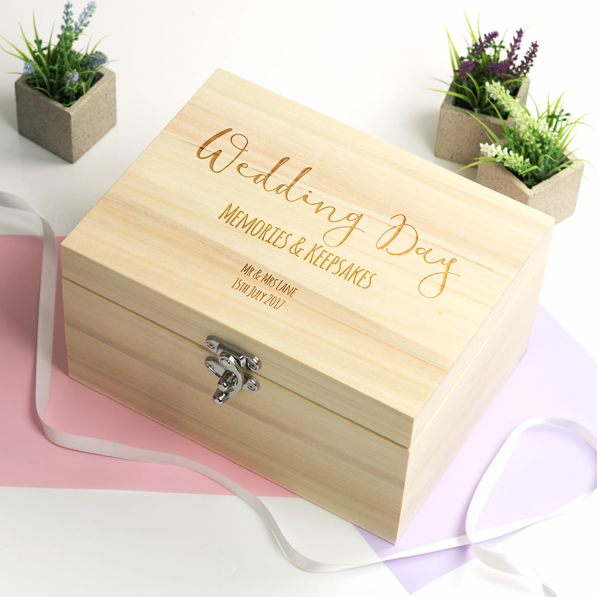 Personalised Wedding Day Memories & Keepsakes Box