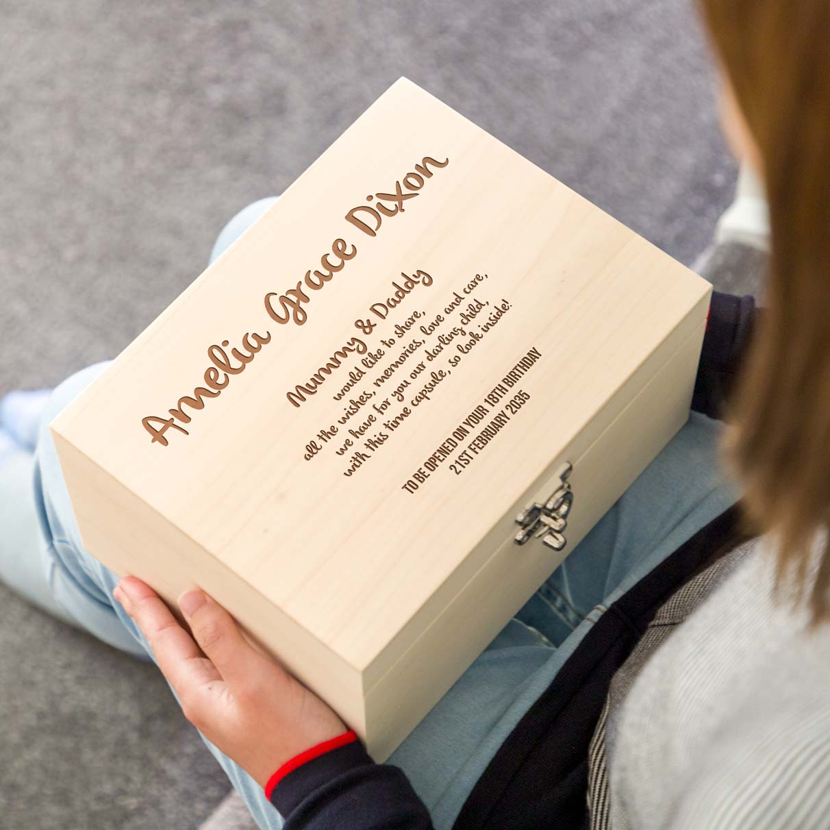 Personalised Time Capsule Keepsake Box