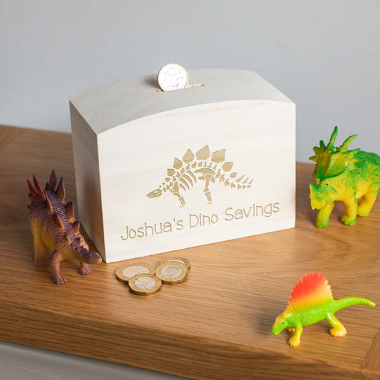 Personalised Dinosaur Money Box