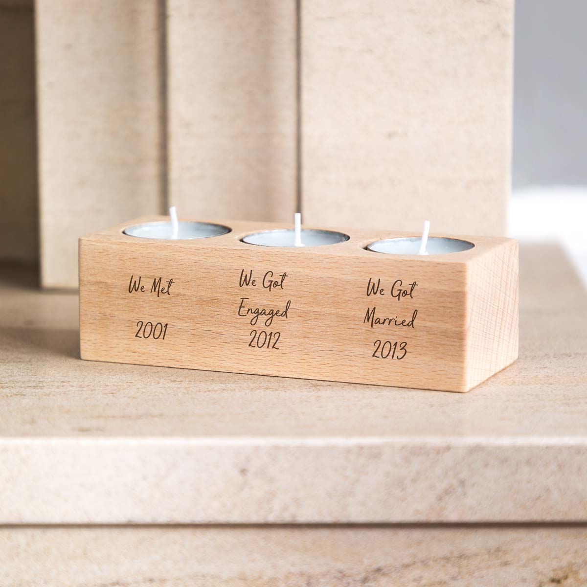 Personalised Wooden Candle Holder For Any Special Occasion