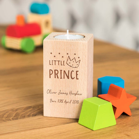 Personalised Little Prince Candle Holder Gift