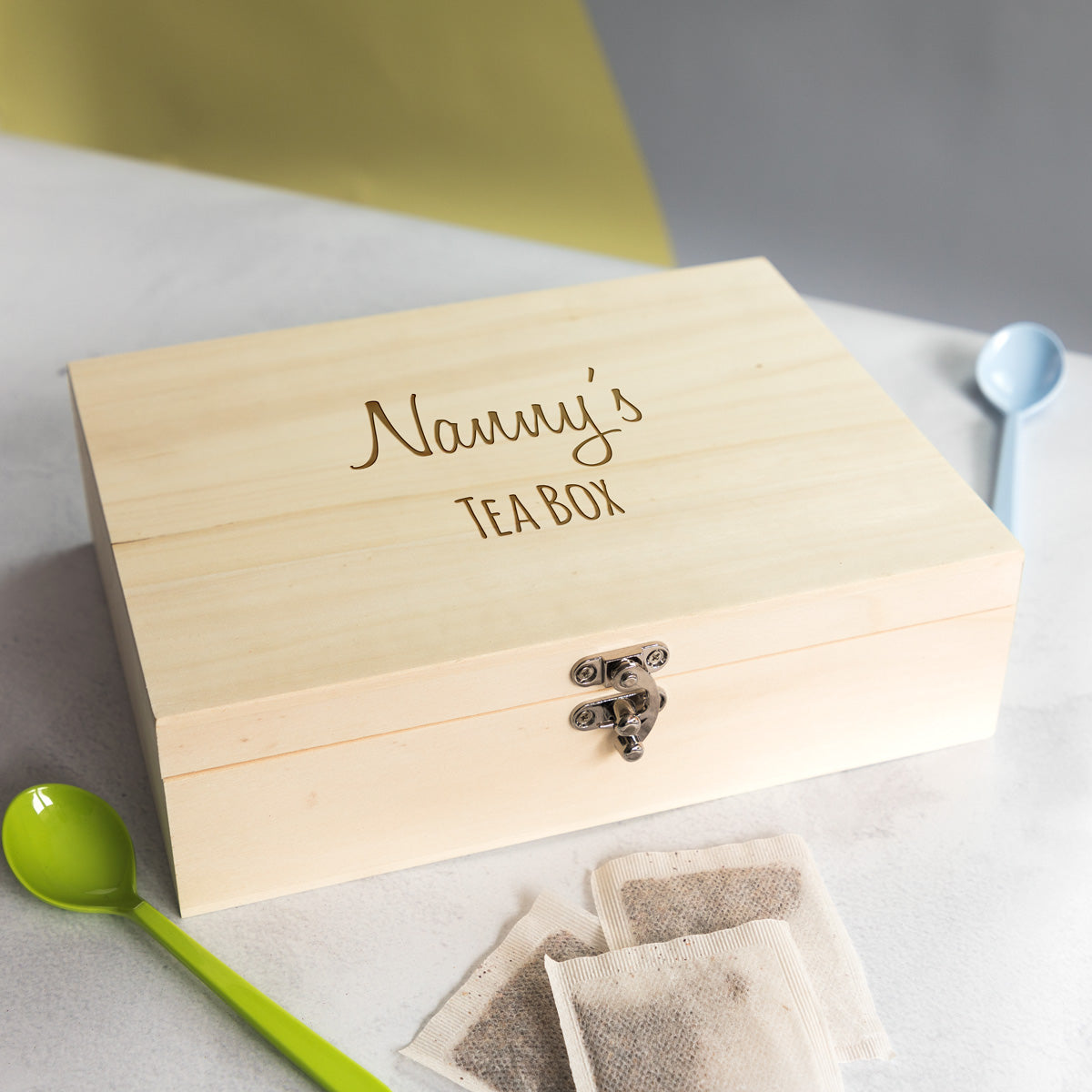 Personalised Tea Box With 6 Compartments