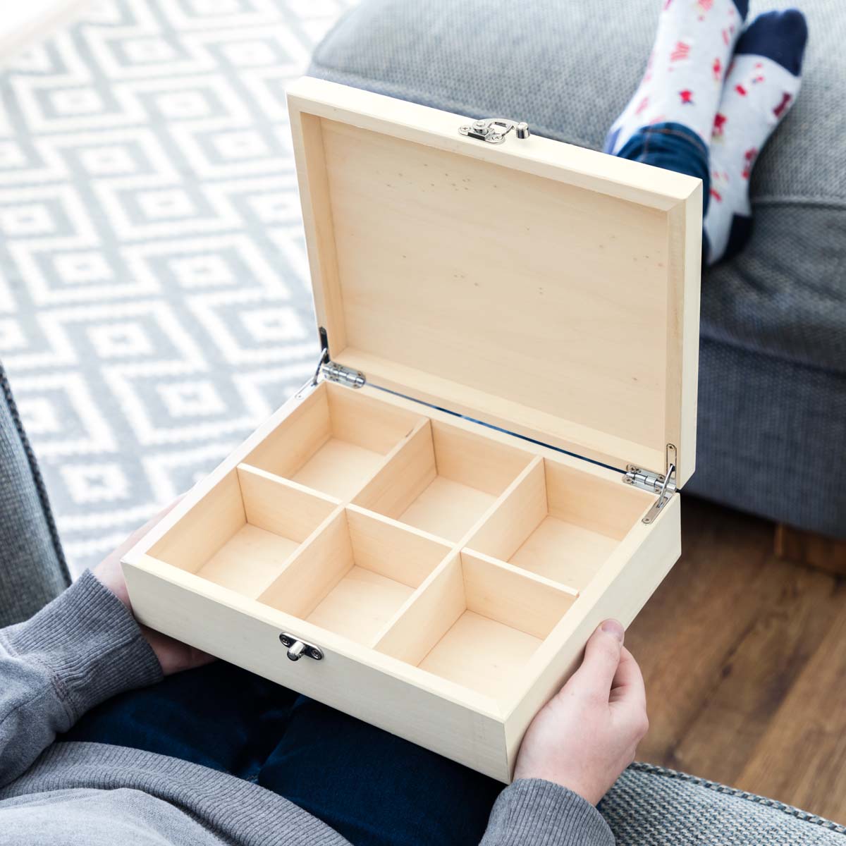 Personalised Sweet Box With 6 Compartments