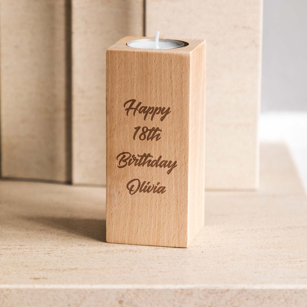 Personalised 18th Birthday Candle Holder Gift