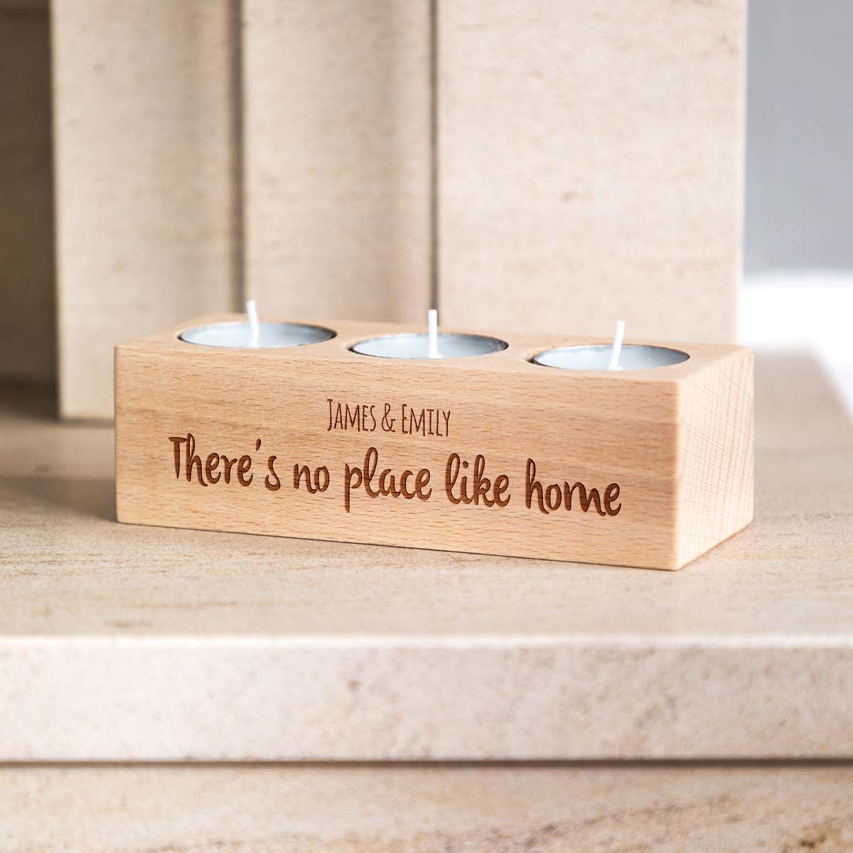 Personalised No Place Like Home Gift Candle Holder