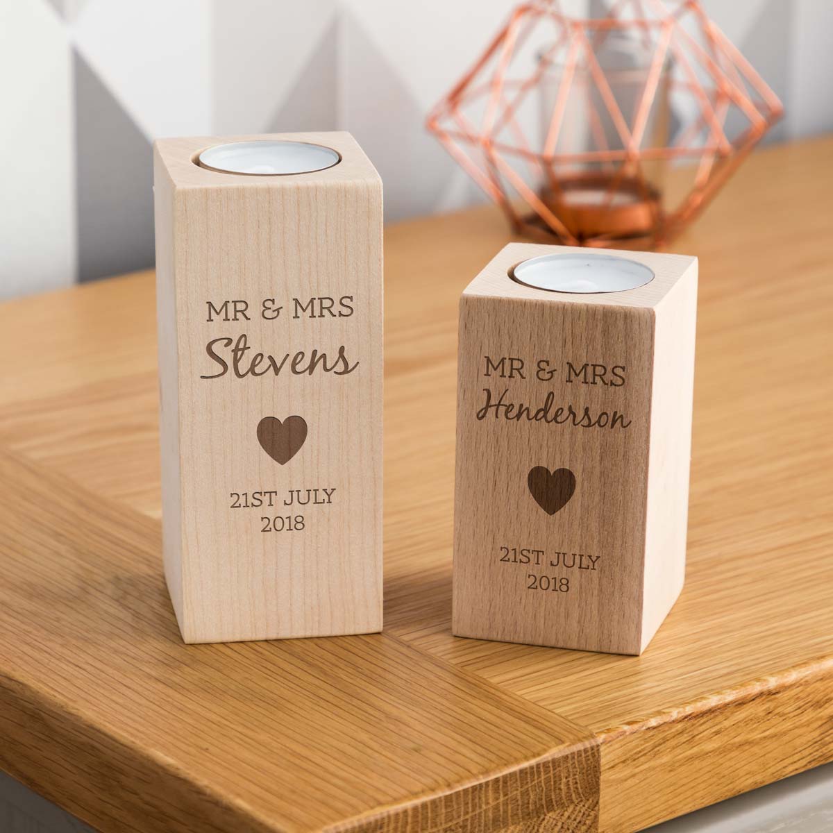 Personalised Wedding Gift Candle Holder