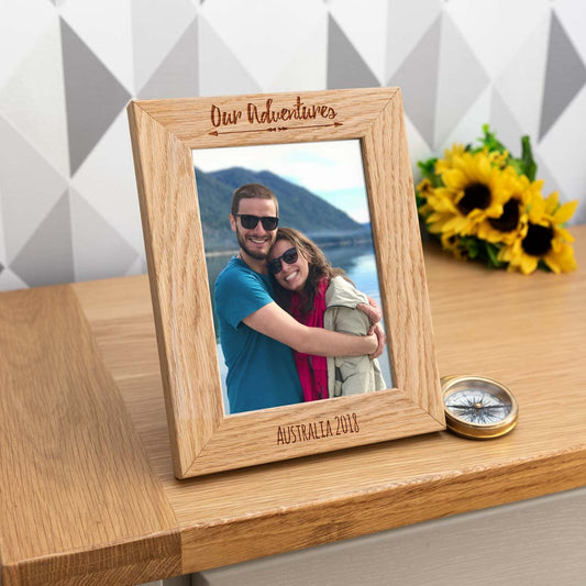 Personalised Our Adventures Photo Frame