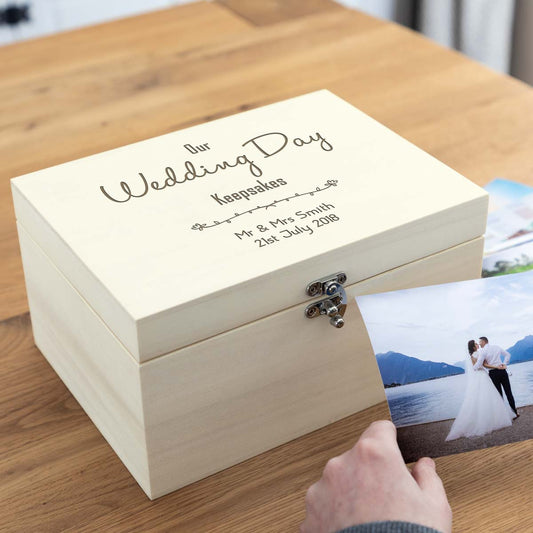 Personalised Wedding Day Keepsake Box