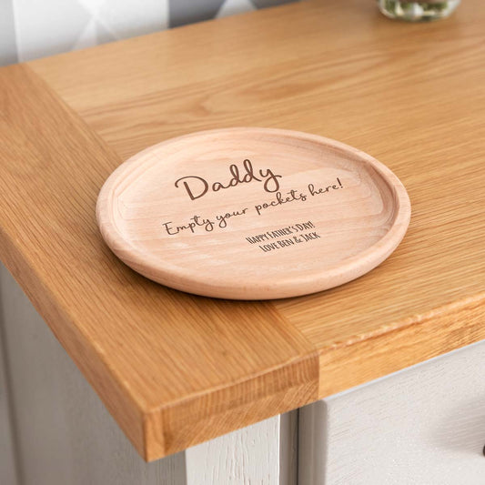 Personalised Wooden Coin Tray