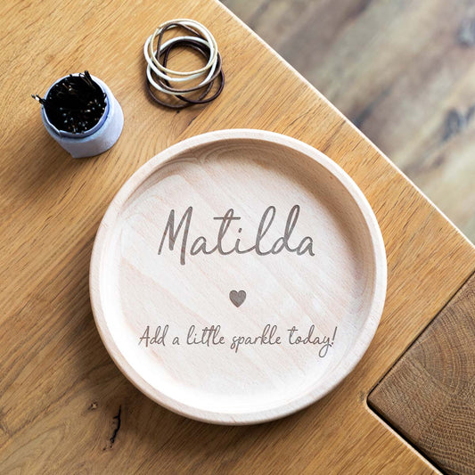 Personalised Wooden Jewellery Tray
