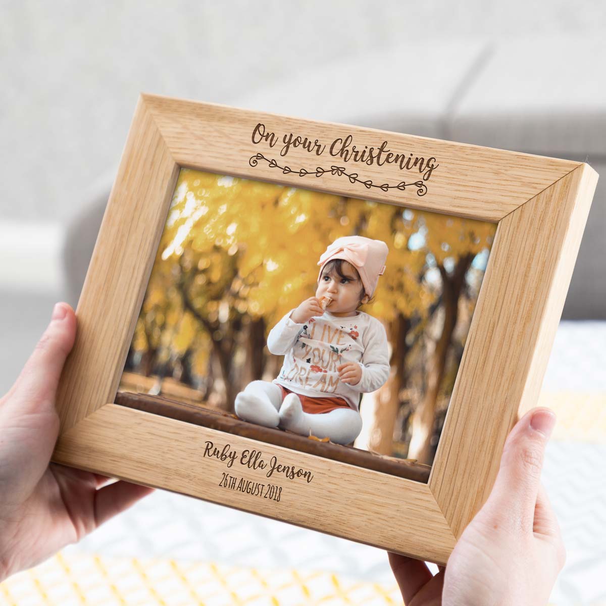 Personalised Christening Photo Frame Gift