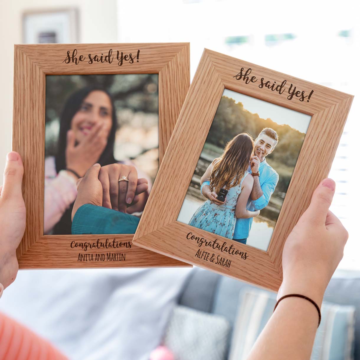 Personalised She Said Yes Engagement Photo Frame