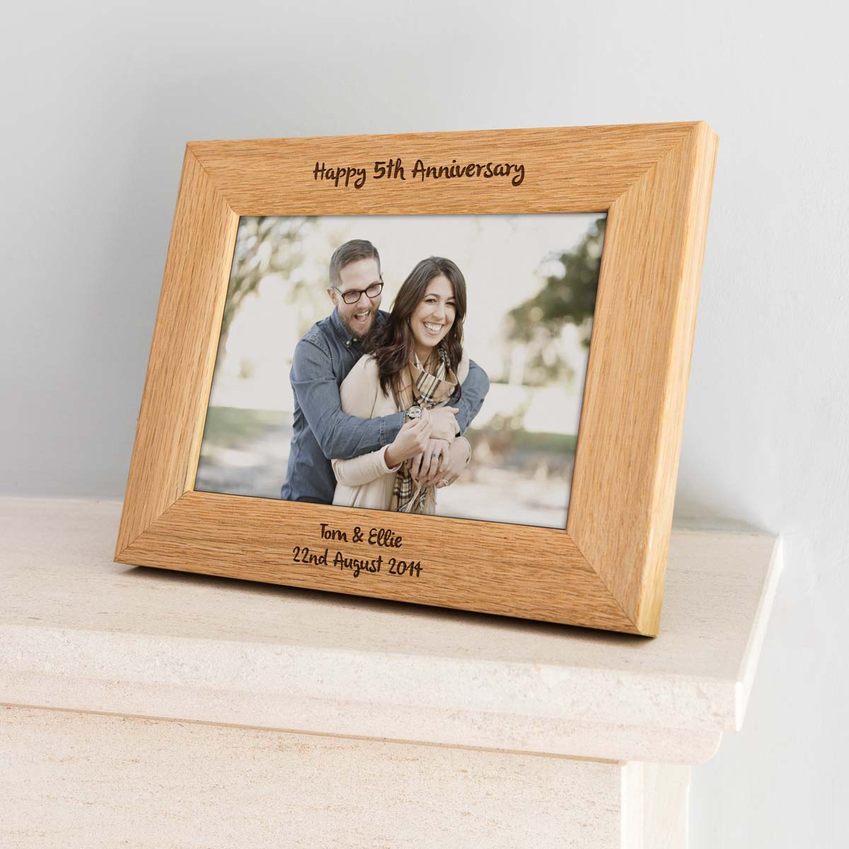 Personalised Happy 5th Anniversary Photo Frame