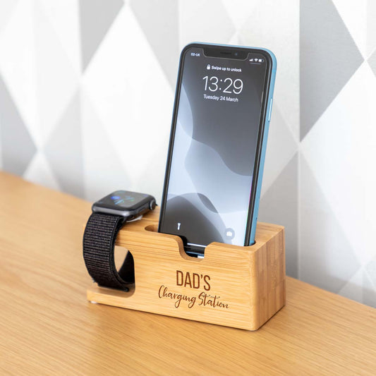 Personalised Charging Station For Apple Watch and iPhone