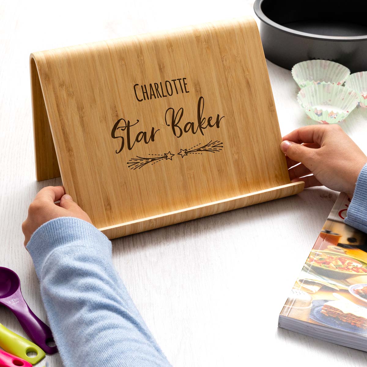 Personalised Star Baker Recipe Book Stand