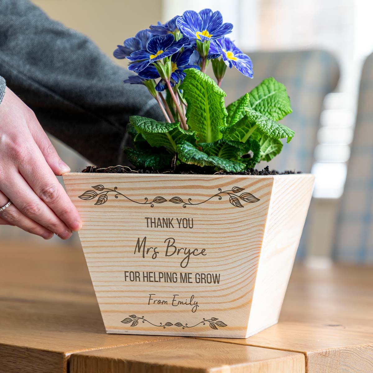 Personalised Thank You For Helping Me Grow Planter