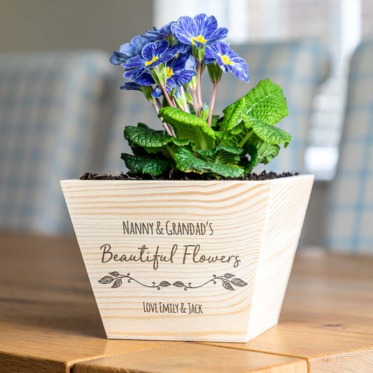 Personalised Beautiful Flowers Planter