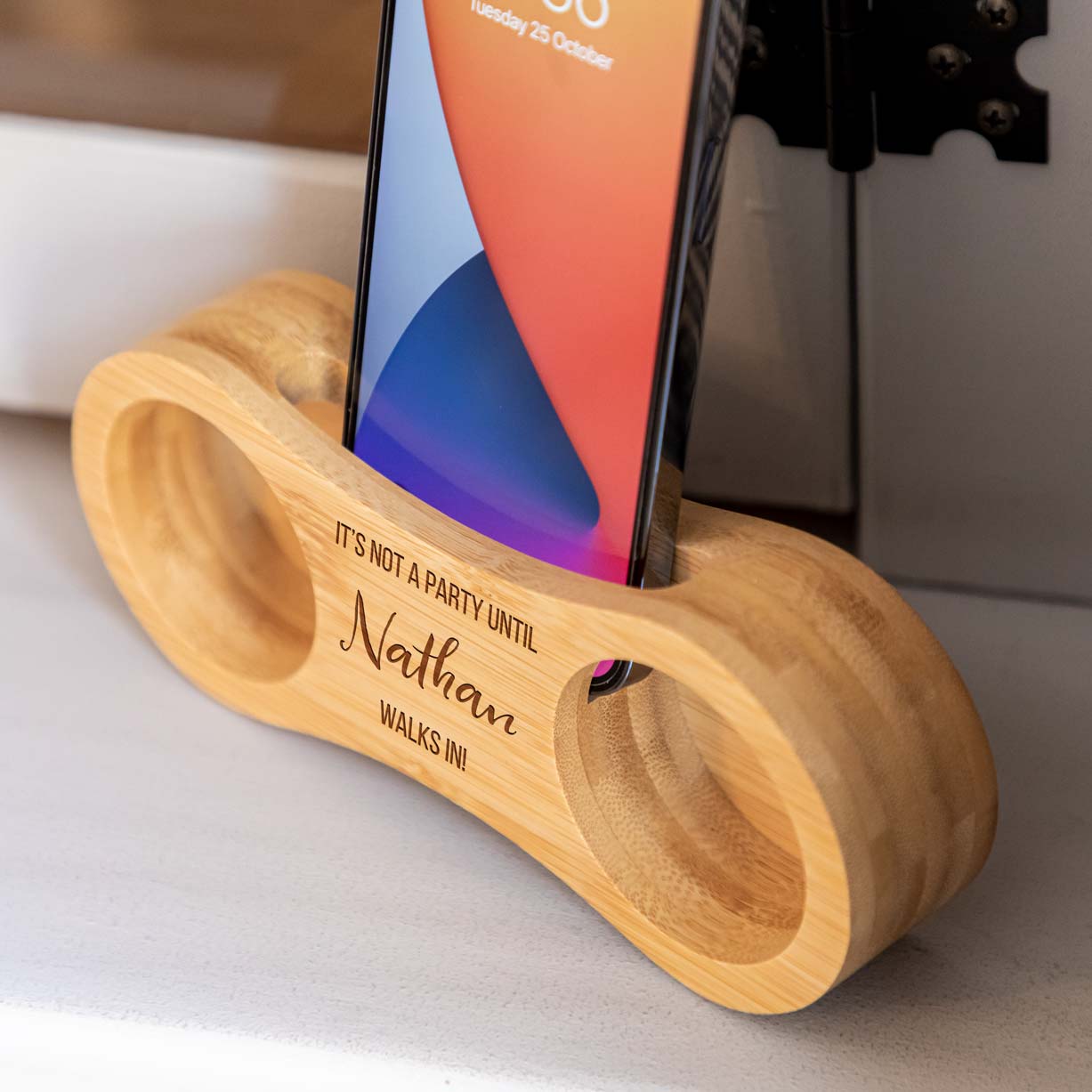 Personalised Phone Amplifier Not A Party Until Walks In