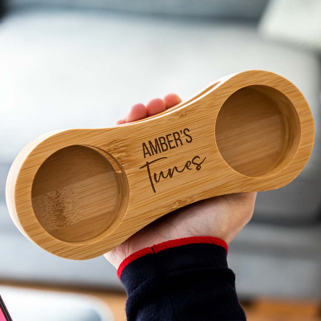 Personalised Phone Amplifier Bamboo Speaker Tunes