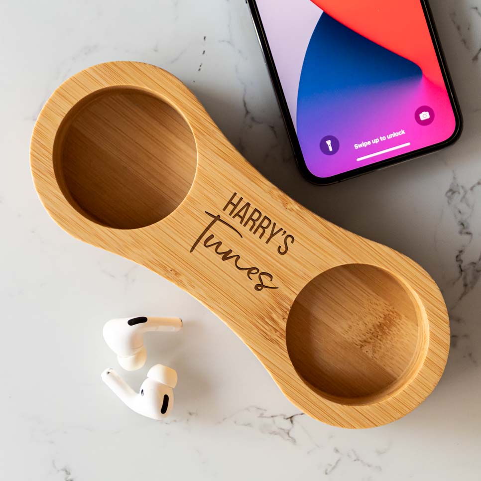 Personalised Phone Amplifier Bamboo Speaker Tunes