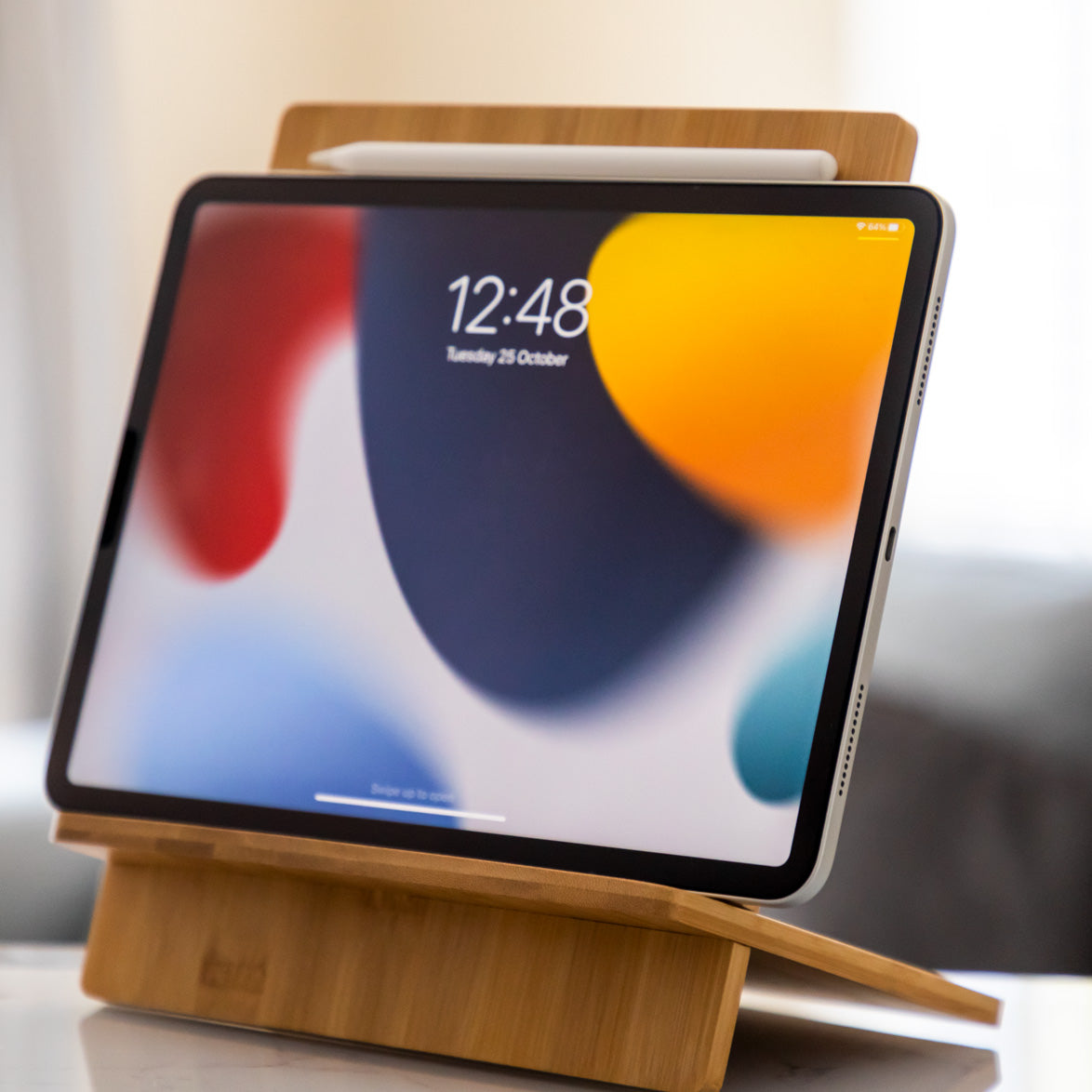 Personalised Tablet Stand Bamboo