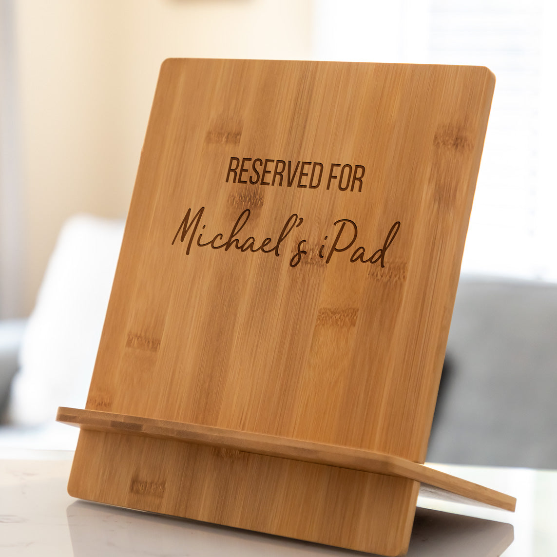 Personalised Tablet Stand Reserved For