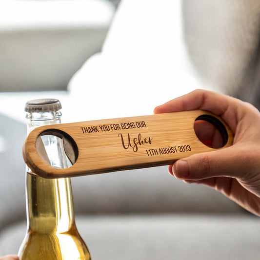 Personalised Bottle Opener For Usher Gift