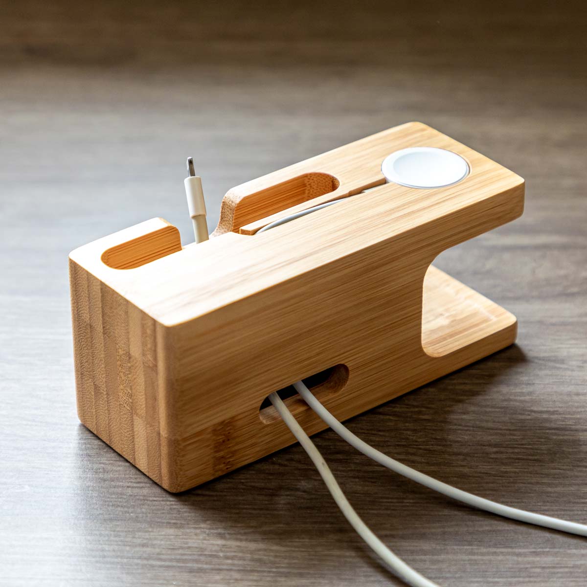 Apple watch charger stand wood online diy