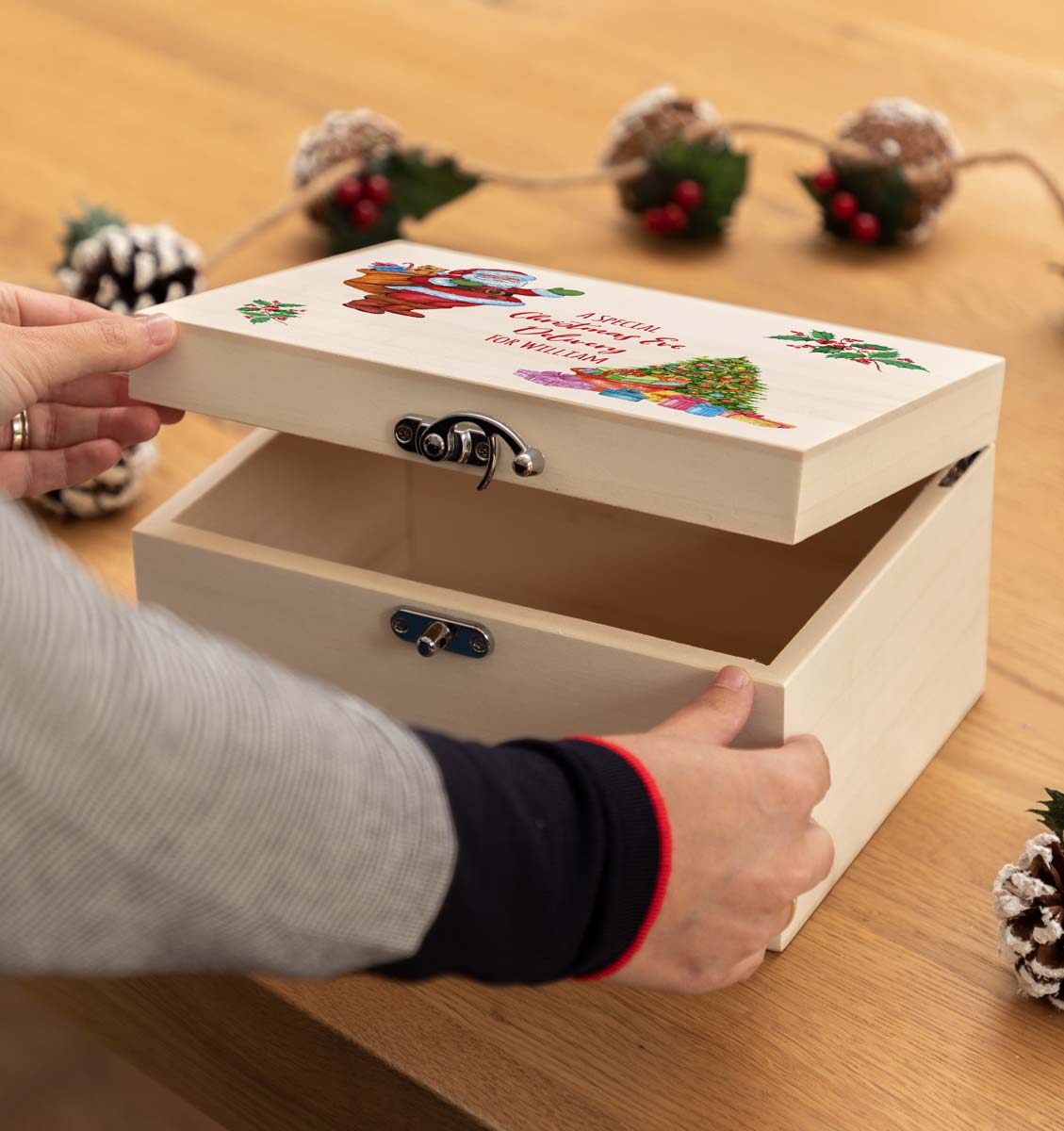 Personalised Santa and Tree Christmas Eve Box