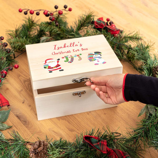 Personalised Santa and Snowman Christmas Eve Box