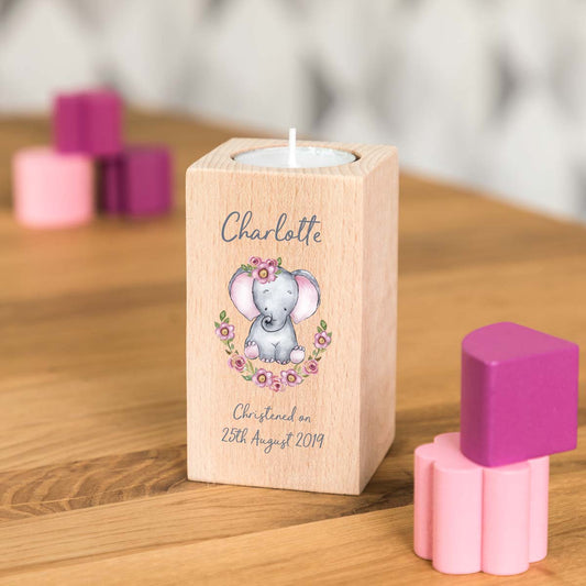 Personalised Christening Gift Candle Holder