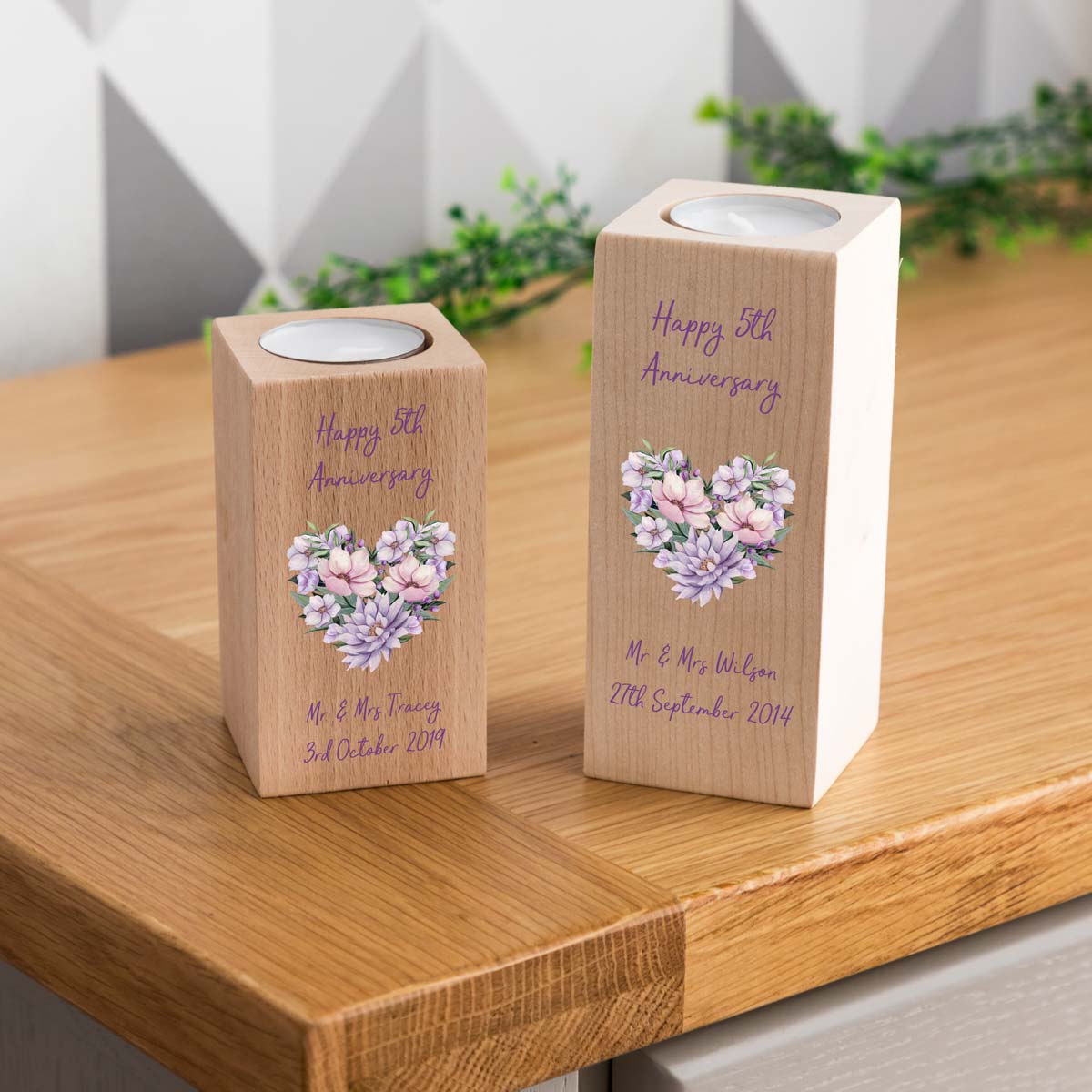 Personalised 5th Anniversary Wood Gift