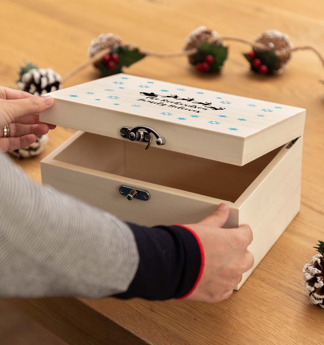 Personalised Wooden Christmas Eve Box