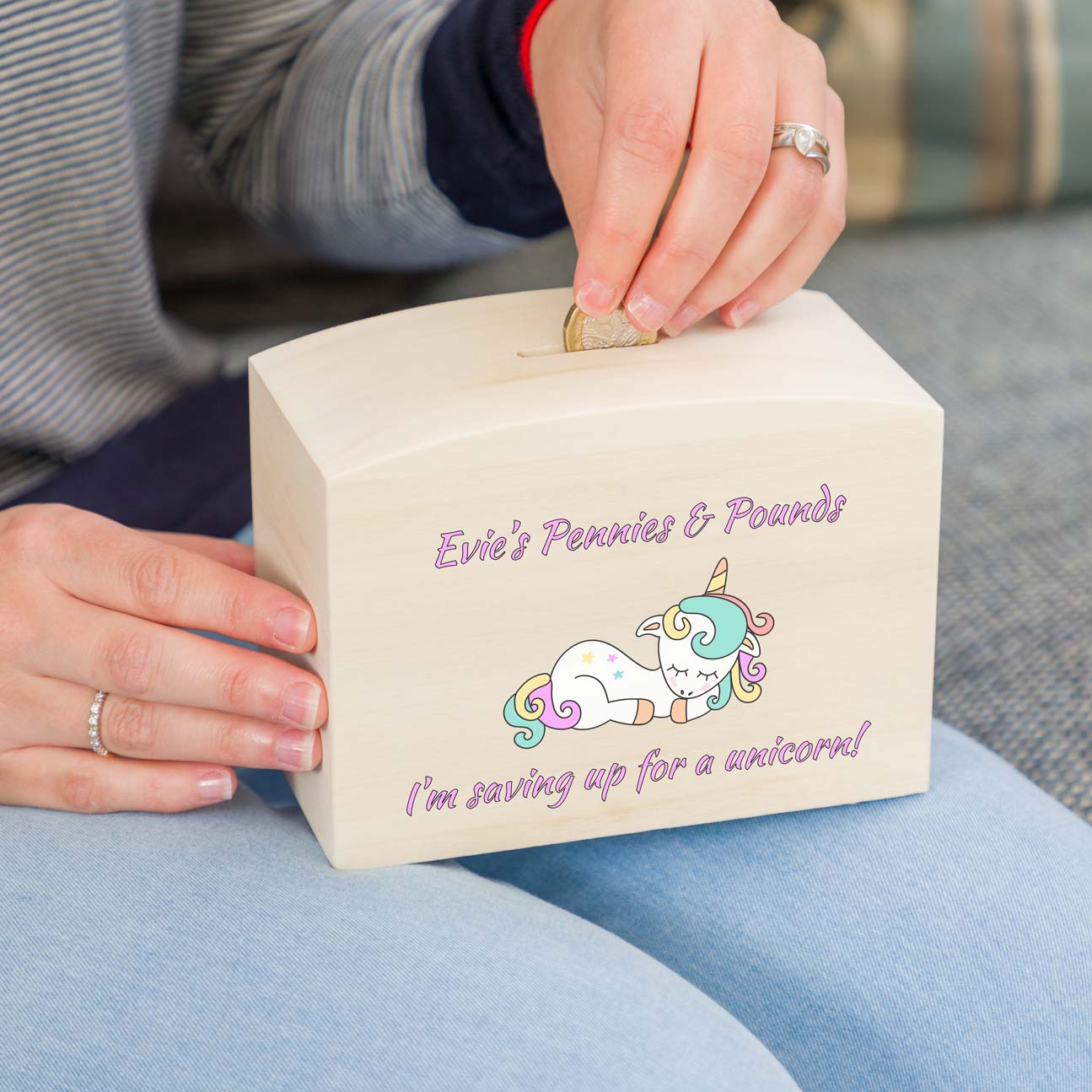 Personalised Unicorn Money Box