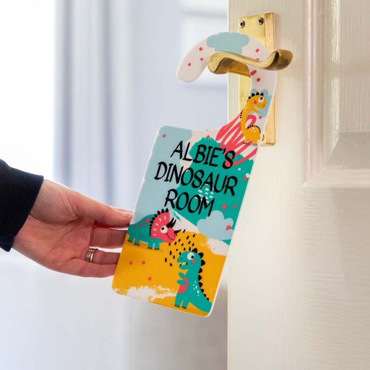 Personalised Dinosaur Door Hanger