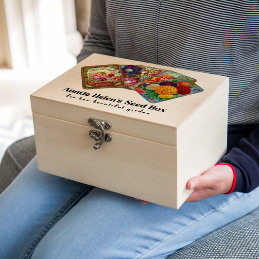 Personalised Wooden Garden Seed Box