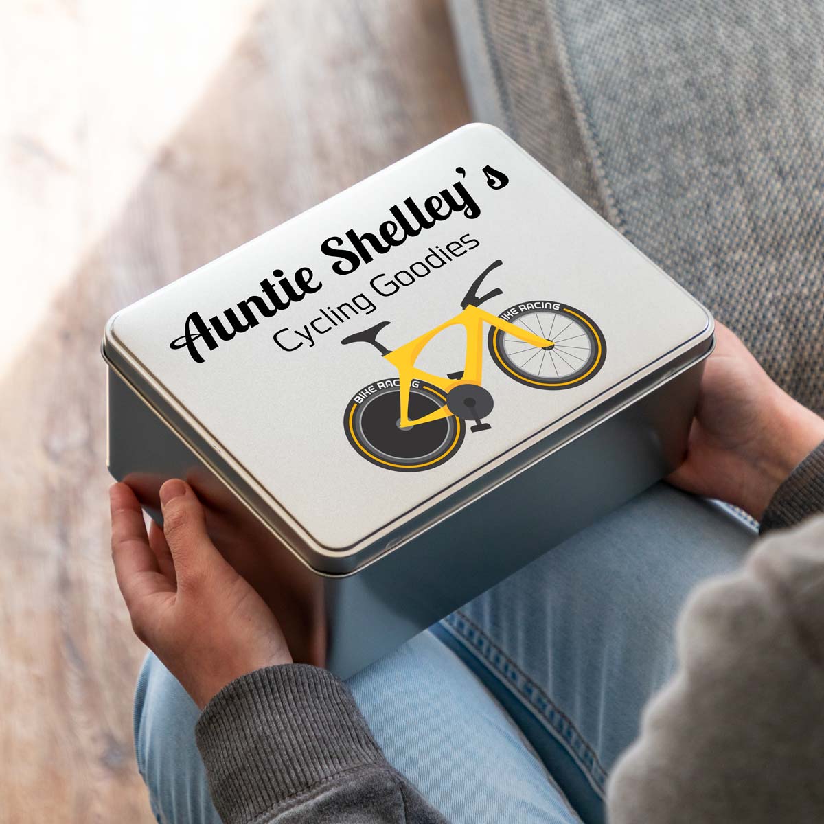 Personalised Cycling Tin Gift