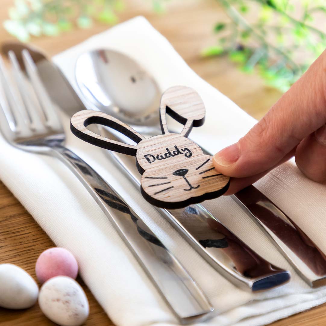 Personalised Bunny Head Easter Place Setting