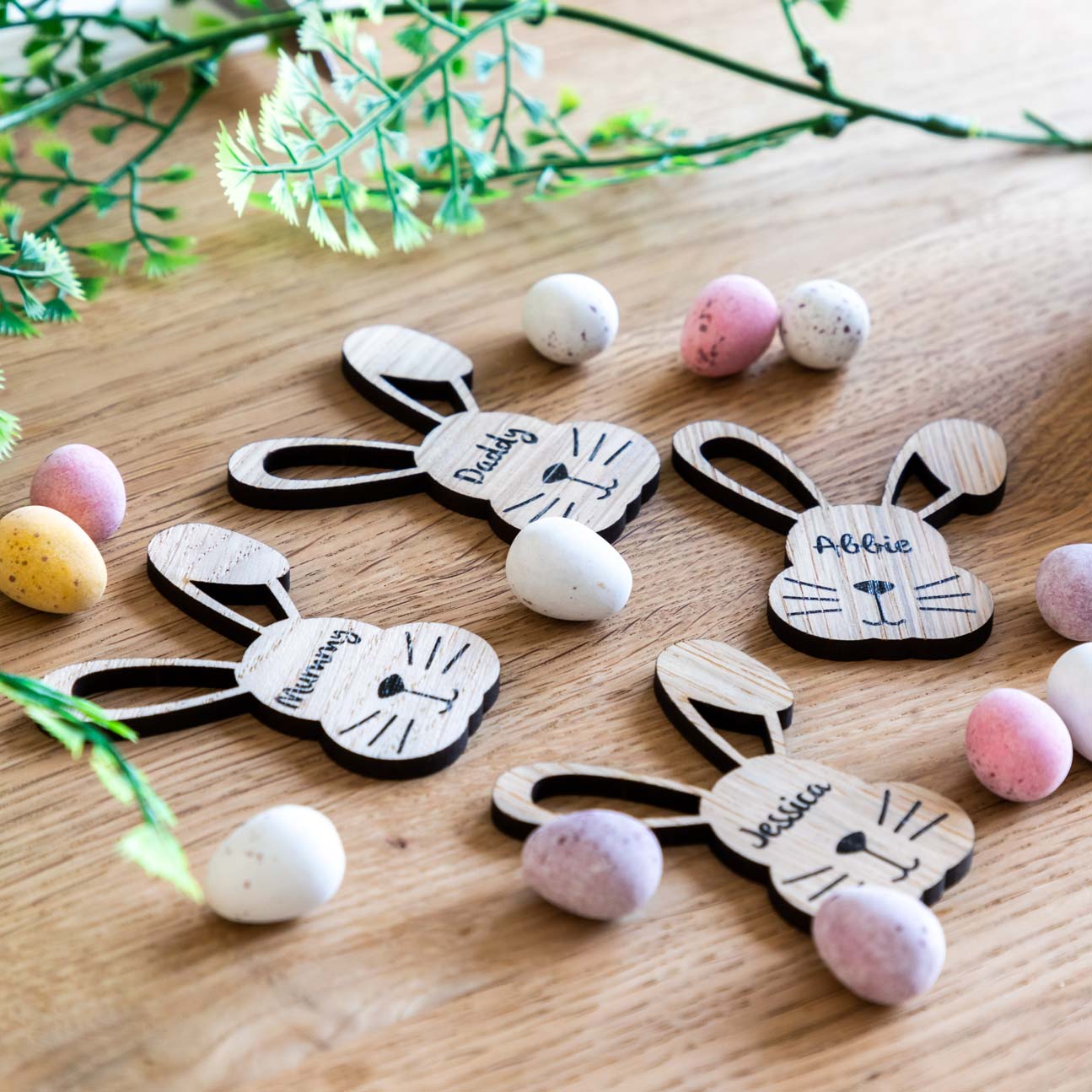 Personalised Bunny Head Easter Place Setting