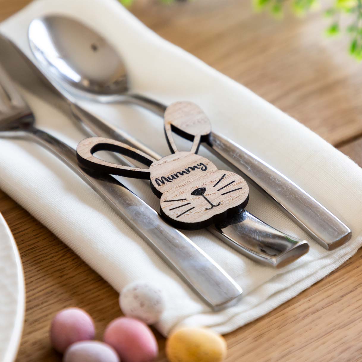 Personalised Bunny Head Easter Place Setting