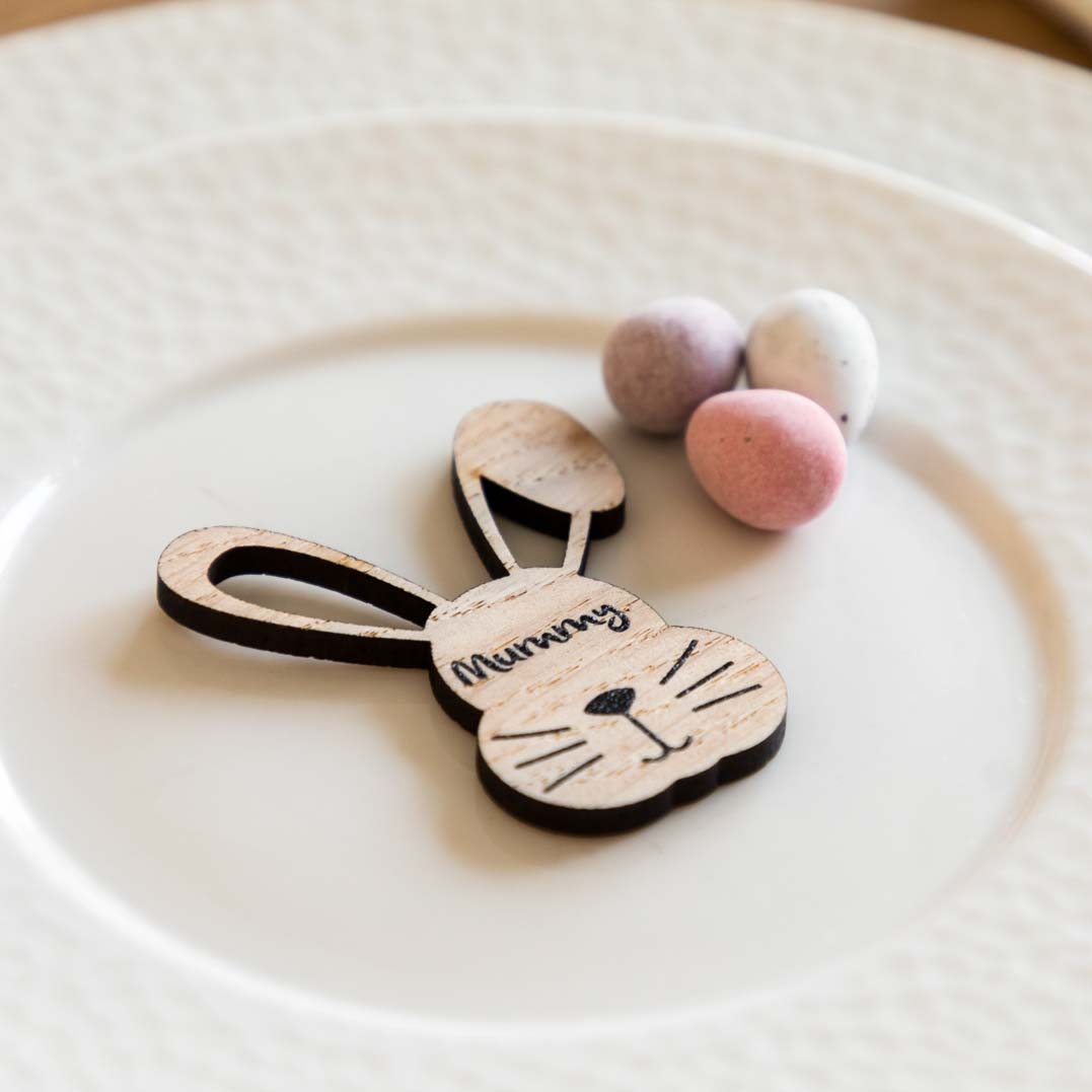 Personalised Bunny Head Easter Place Setting