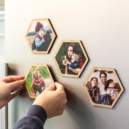 Personalised Hexagon Photo Magnet