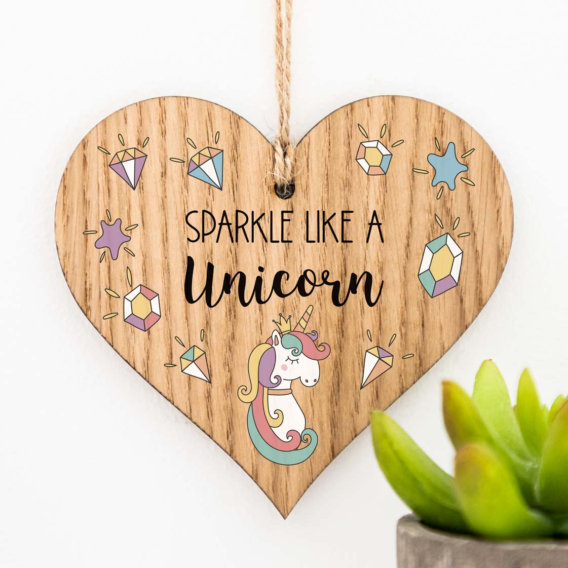 Sparkle Like A Unicorn Heart Sign