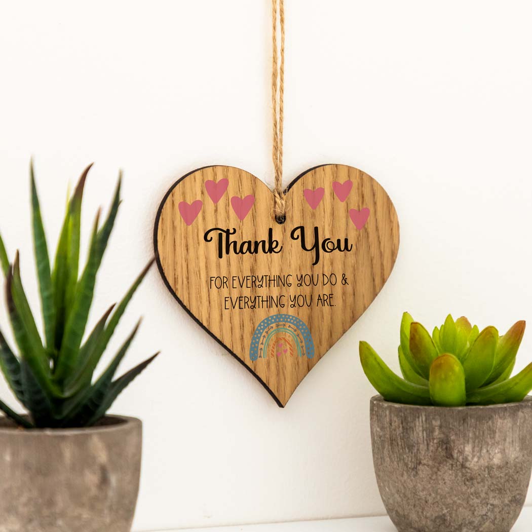 Thank You Hanging Heart Decoration