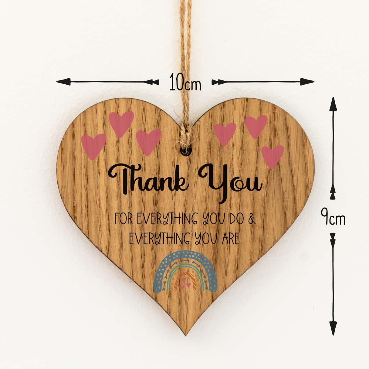 Thank You Hanging Heart Decoration