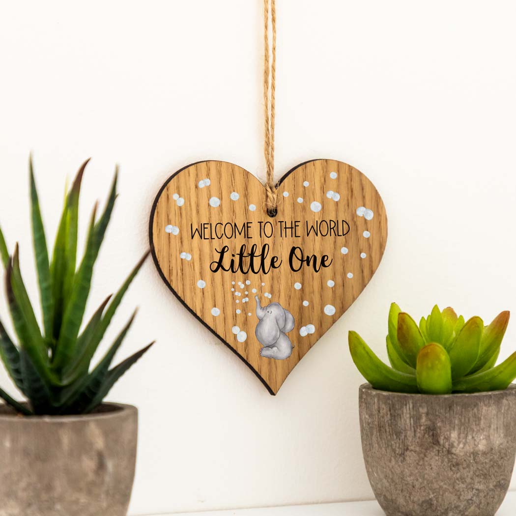 Welcome To The World Little One Heart Sign